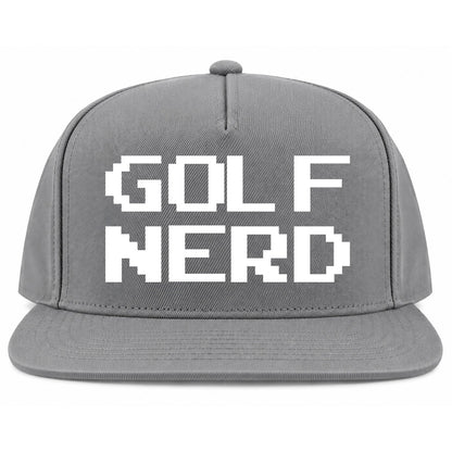 Grey Golf Nerd Golf Snapback Hat