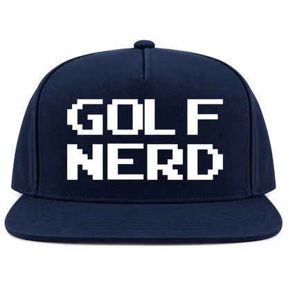 Navy Blue Golf Nerd Golf Snapback Hat