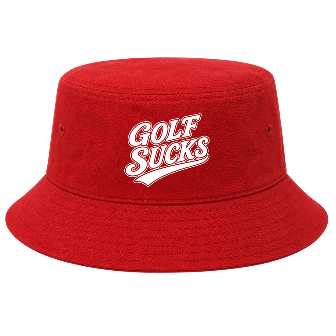 Red Golf Sucks Golf Bucket Hat