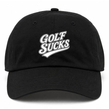Black Golf Sucks Golf Dad Hat