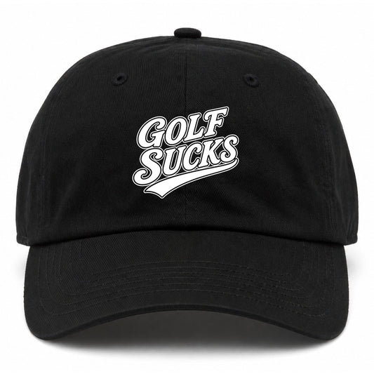 Black Golf Sucks Golf Dad Hat