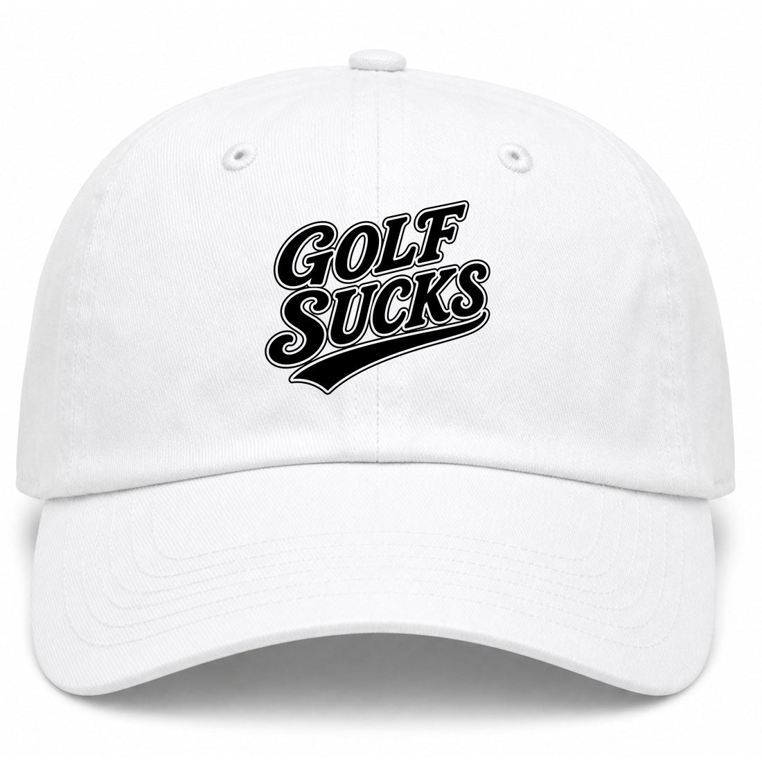 White Golf Sucks Golf Dad Hat