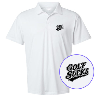 White Golf Sucks Men's Golf Polo Shirt