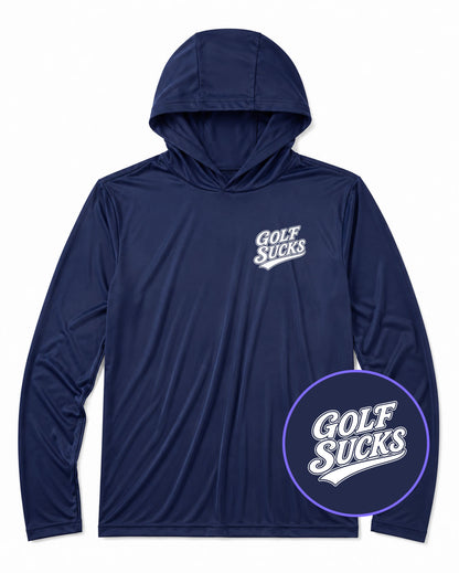 Navy Blue Golf Sucks Men's Lightweight Performance Golf Hoodie