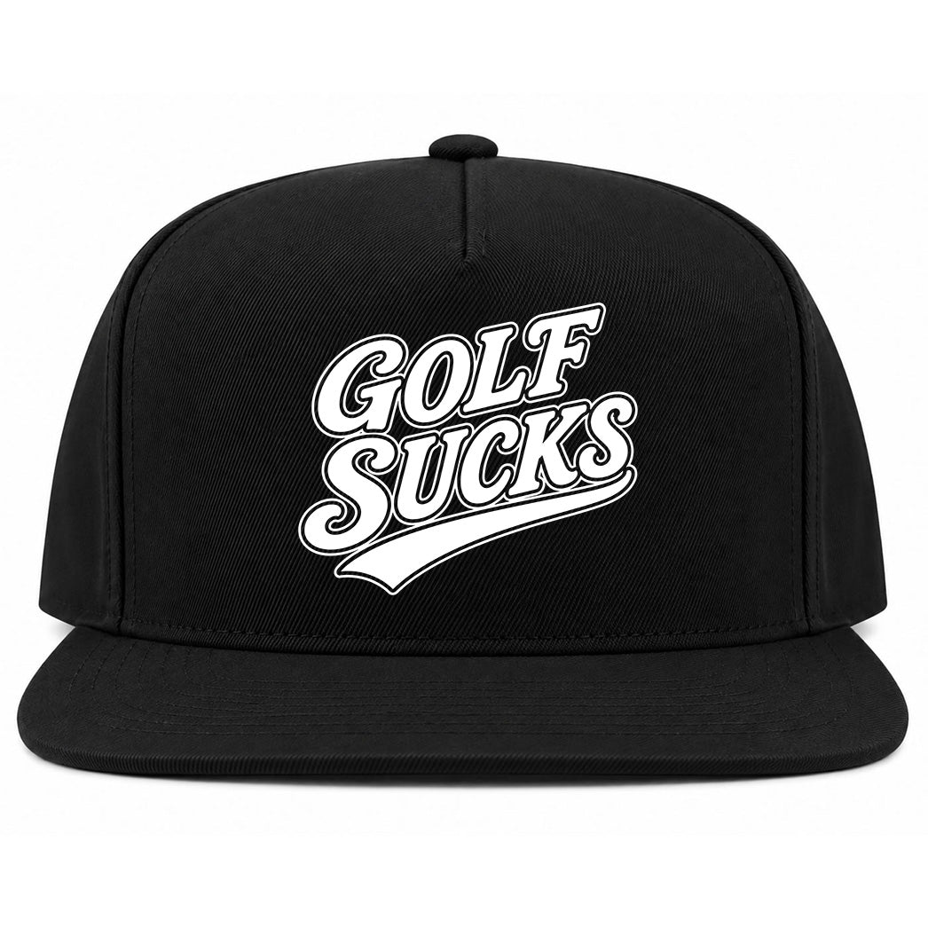 Black Golf Sucks Golf Snapback Hat