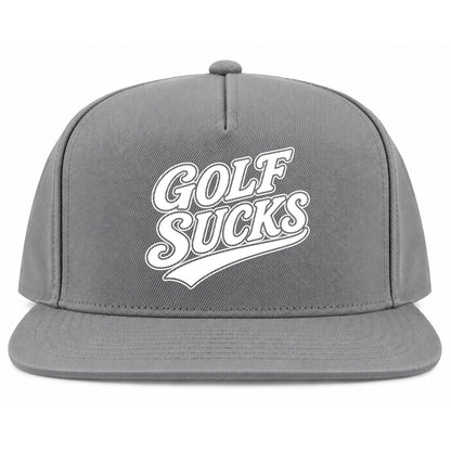 Grey Golf Sucks Golf Snapback Hat
