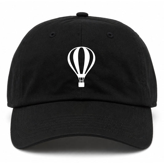 Black Hot Air Balloon Golf Dad Hat