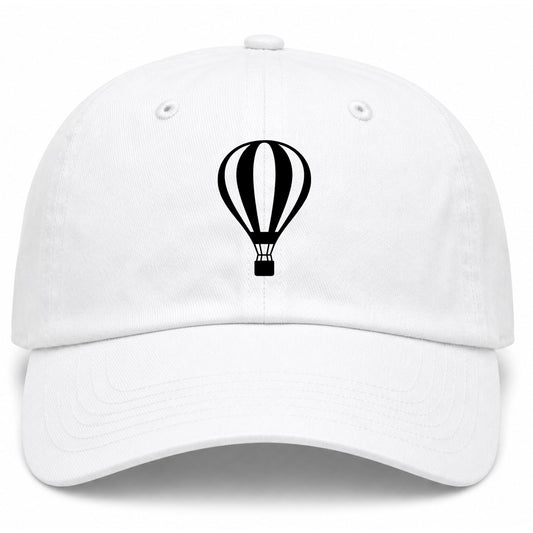 White Hot Air Balloon Golf Dad Hat