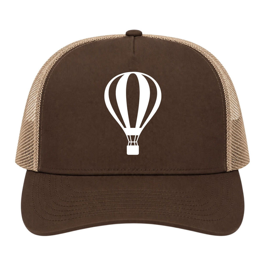 Brown Hot Air Balloon Golf Trucker Hat