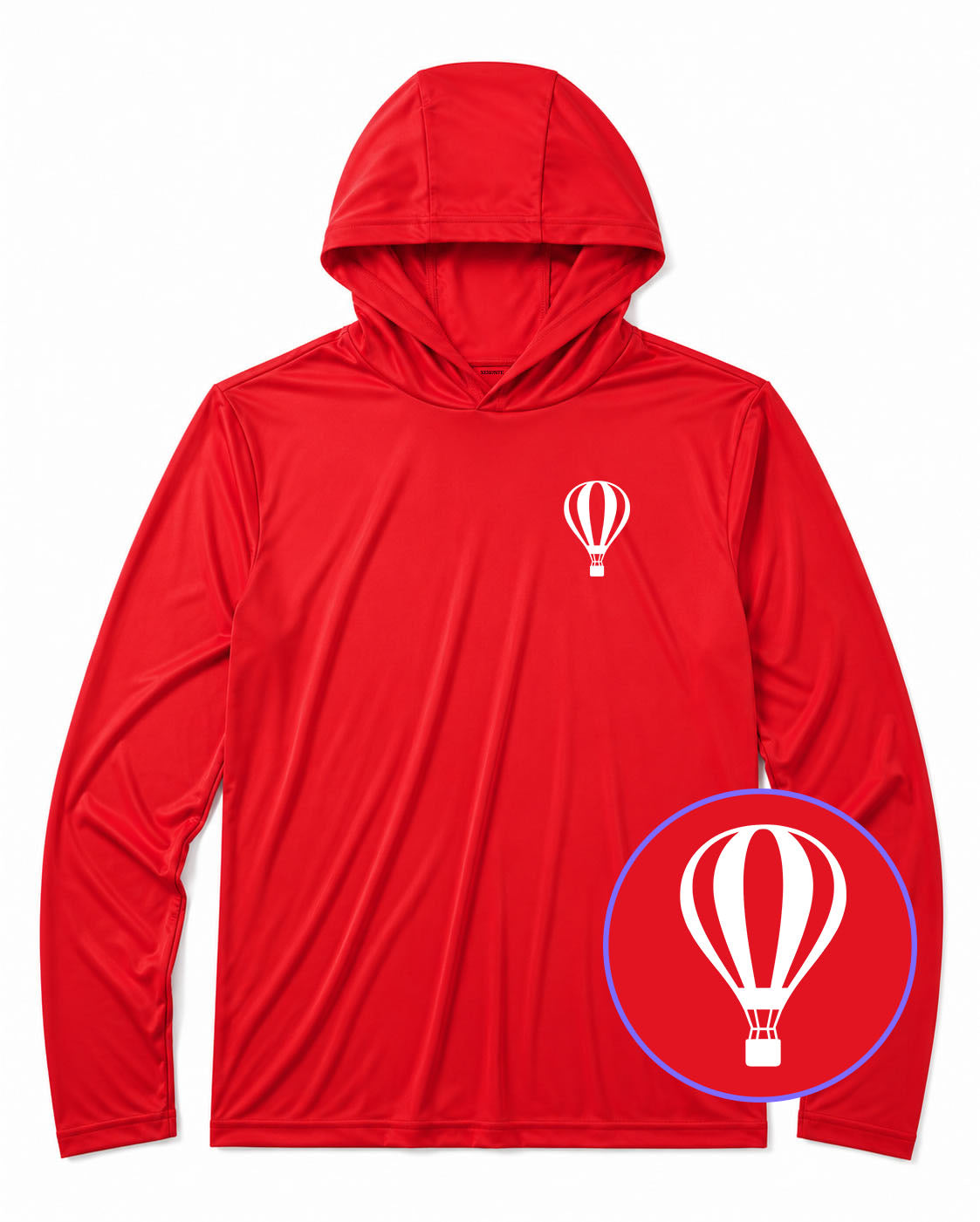 Red Hot Air Balloon Men's Lightweight Performance Golf Hoodie