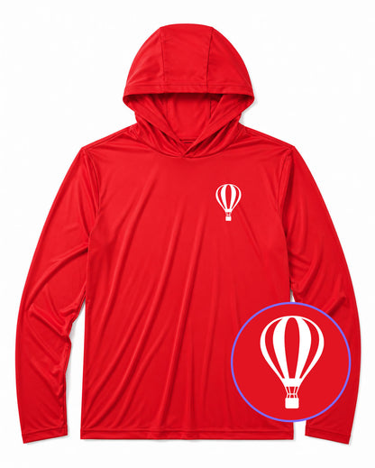Red Hot Air Balloon Men's Lightweight Performance Golf Hoodie