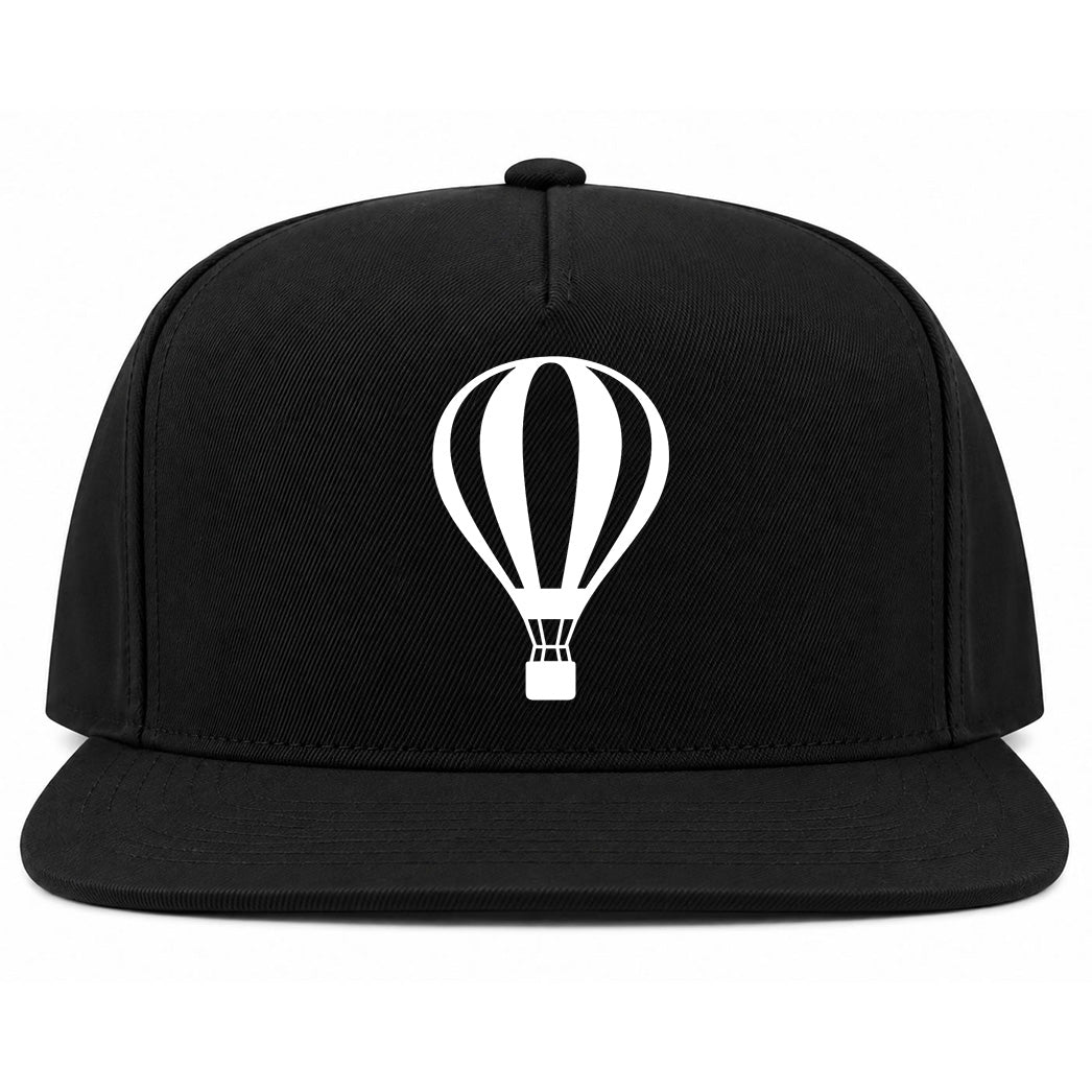 Black Hot Air Balloon Golf Snapback Hat