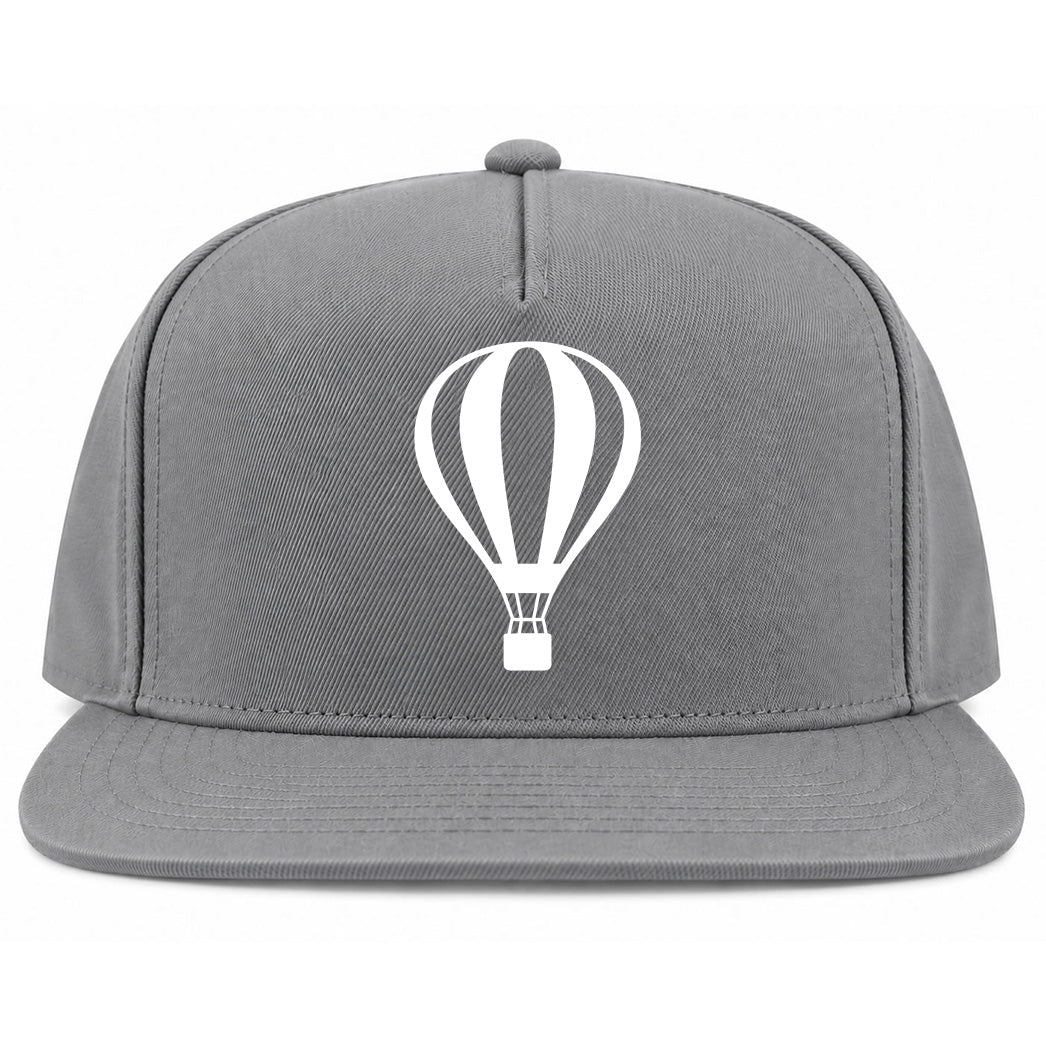 Grey Hot Air Balloon Golf Snapback Hat
