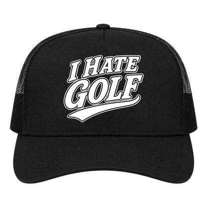 Black I Hate Golf Trucker Hat