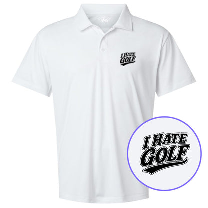 White I Hate Golf Men's Golf Polo Shirt