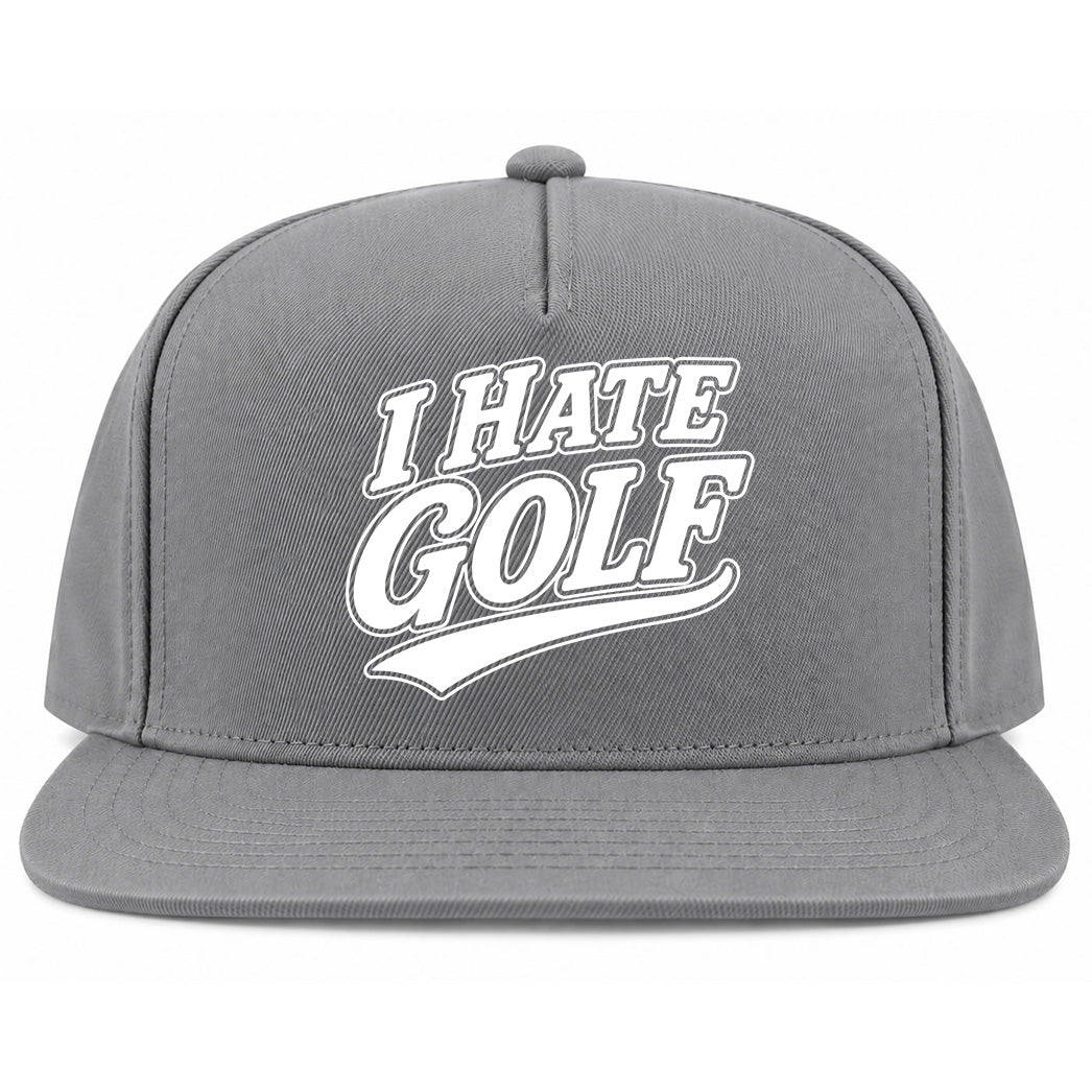 Grey I Hate Golf Snapback Hat
