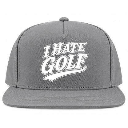 Grey I Hate Golf Snapback Hat