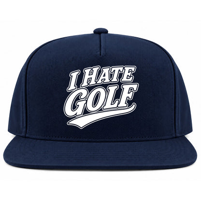 Navy Blue I Hate Golf Snapback Hat