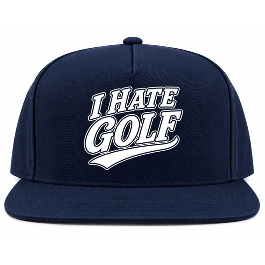 Navy Blue I Hate Golf Snapback Hat