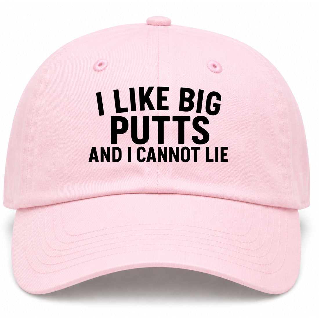 Pink I Like Big Putts And I Cannot Lie Golf Dad Hat