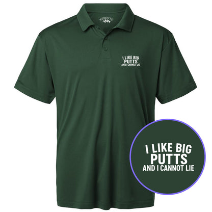 Green I Like Big Putts And I Cannot Lie Men's Golf Polo Shirt