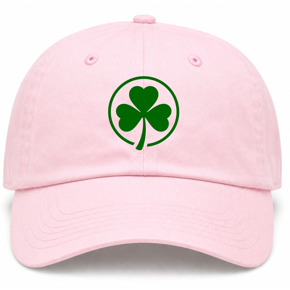 Pink Irish Shamrock Logo Golf Dad Hat