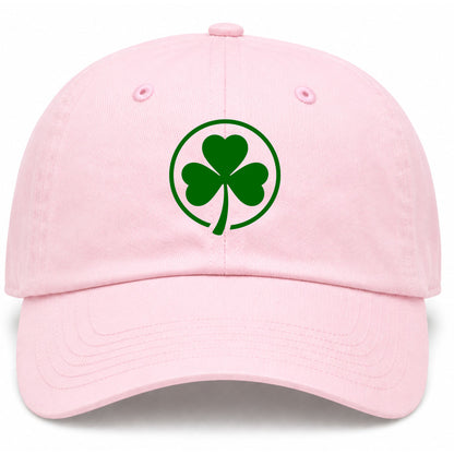 Pink Irish Shamrock Logo Golf Dad Hat
