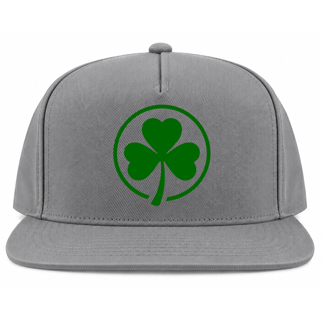Grey Irish Shamrock Logo Golf Snapback Hat