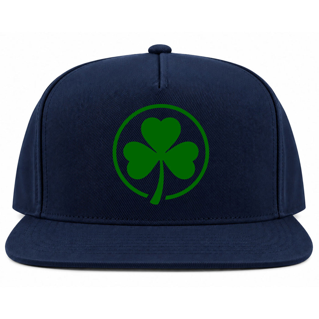 Navy Blue Irish Shamrock Logo Golf Snapback Hat