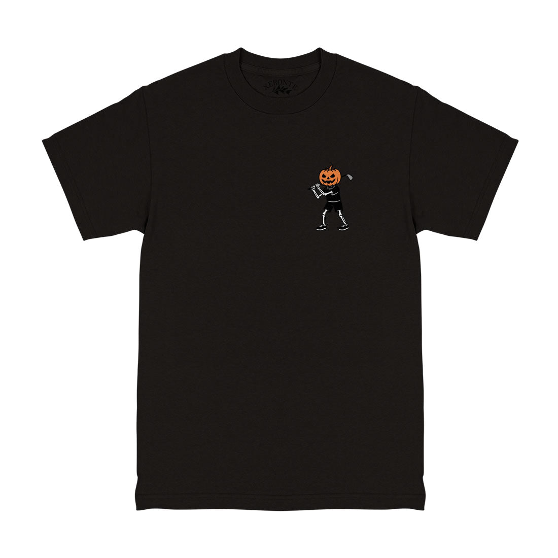 Black Jack-O-Lantern Skeleton Golf Men's T-Shirt
