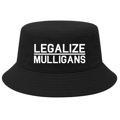 Black Legalize Mulligans Golf Bucket Hat
