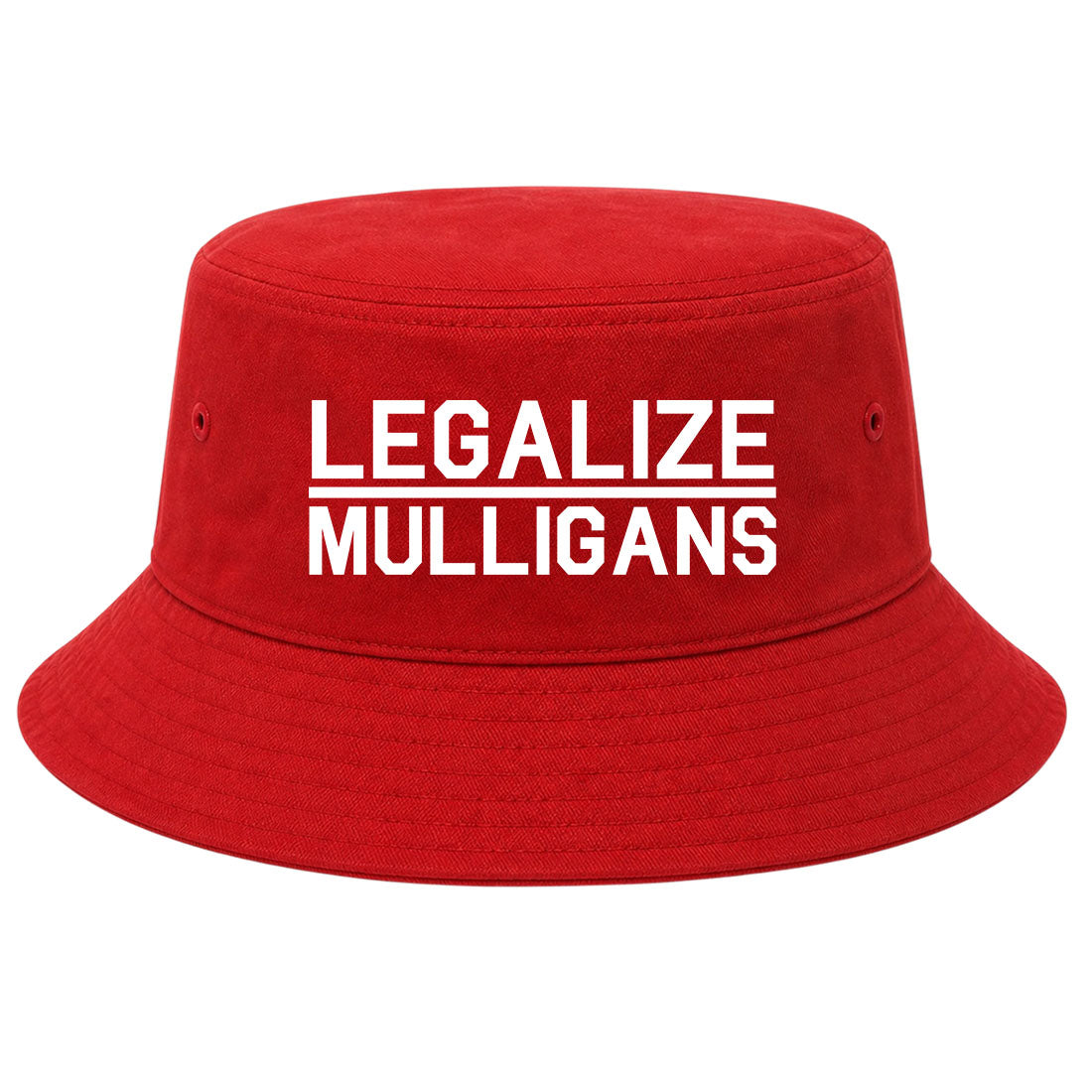 Red Legalize Mulligans Golf Bucket Hat