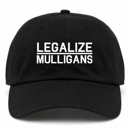 Black Legalize Mulligans Golf Dad Hat