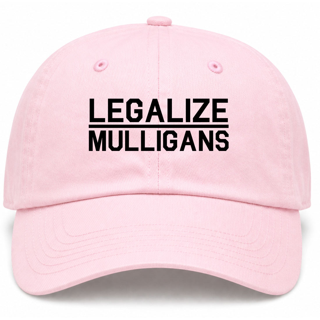 Pink Legalize Mulligans Golf Dad Hat