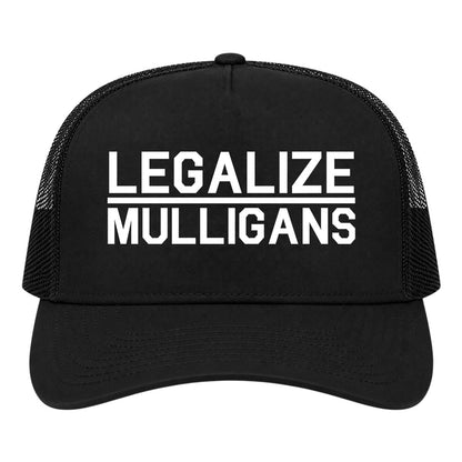 Black Legalize Mulligans Golf Trucker Hat