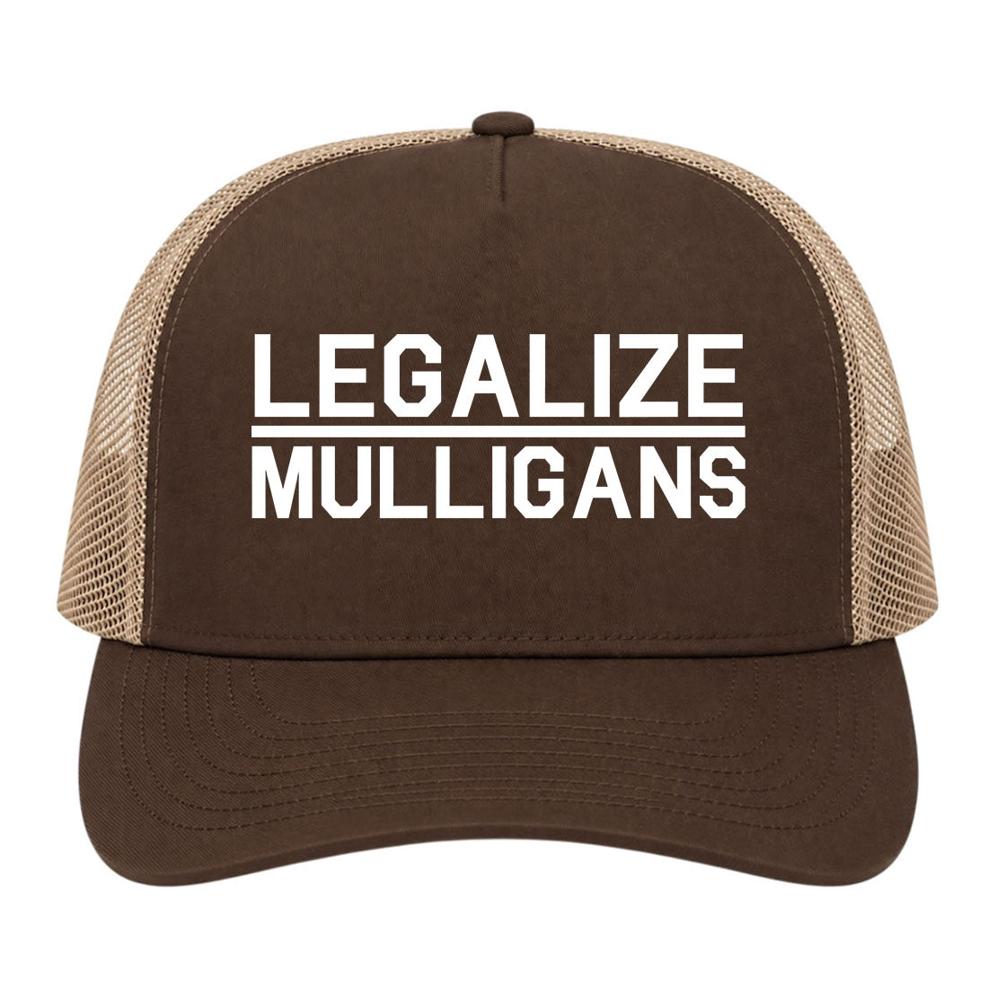 Brown Legalize Mulligans Golf Trucker Hat