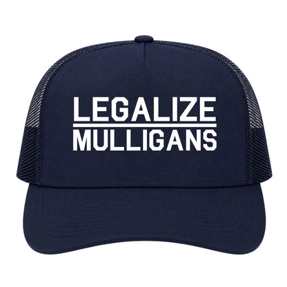 Navy Blue Legalize Mulligans Golf Trucker Hat