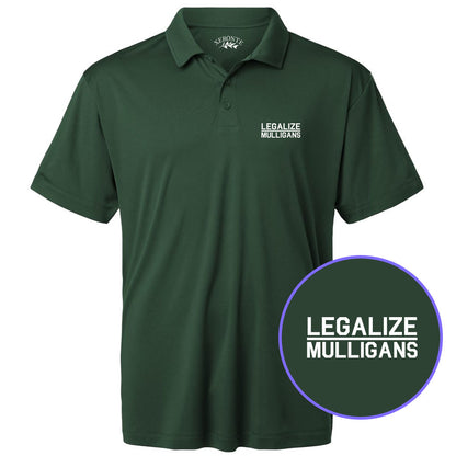 Green Legalize Mulligans Men's Golf Polo Shirt