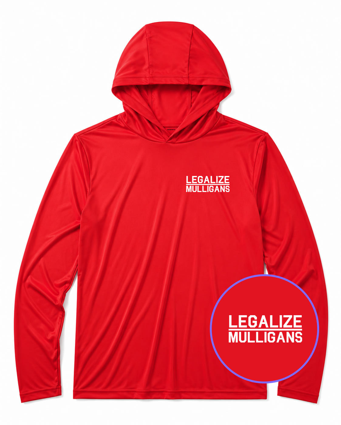 Red Legalize Mulligans Men's Lightweight Performance Golf Hoodie