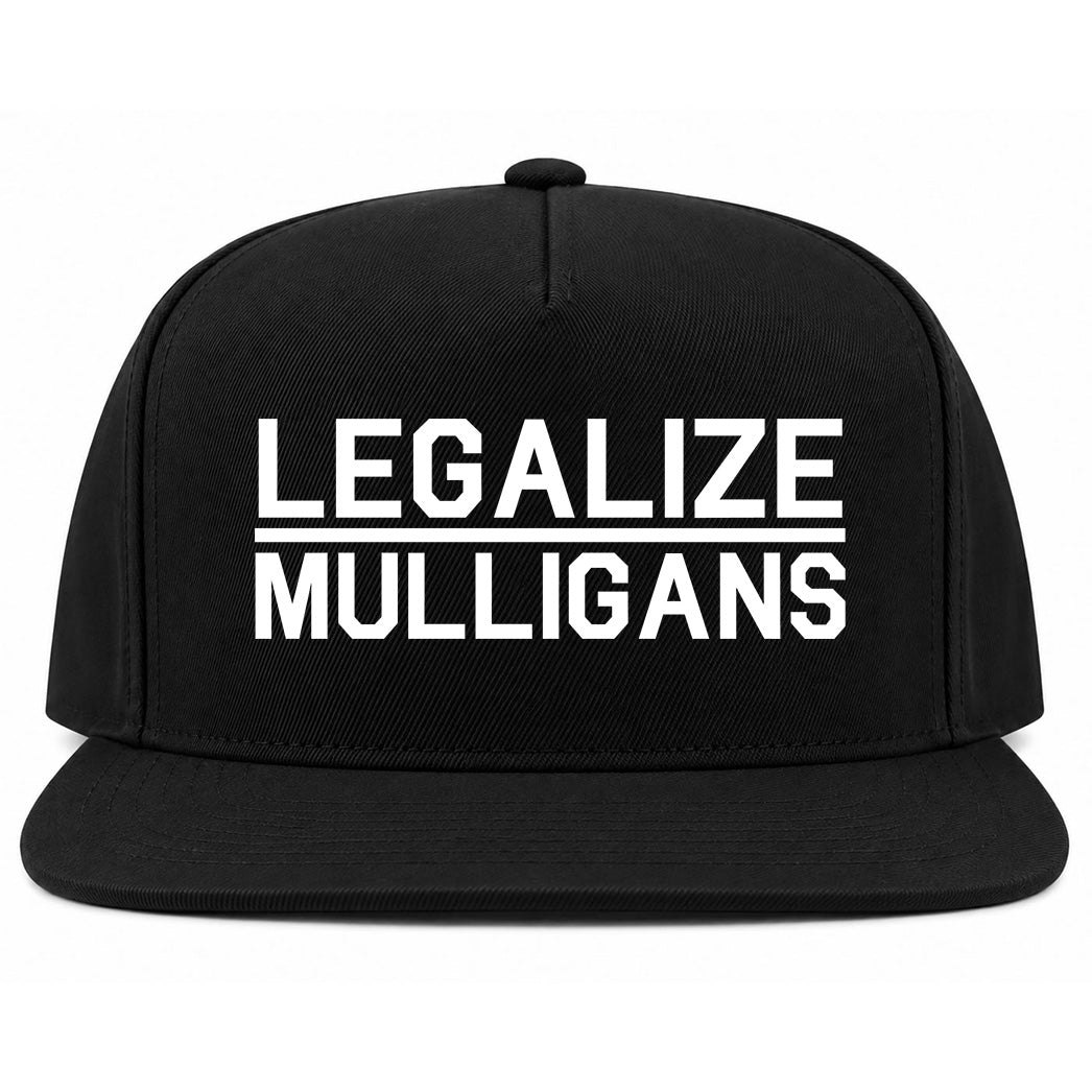 Black Legalize Mulligans Golf Snapback Hat