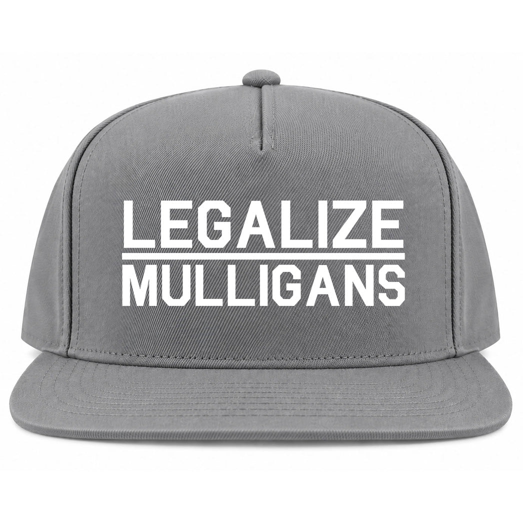 Grey Legalize Mulligans Golf Snapback Hat