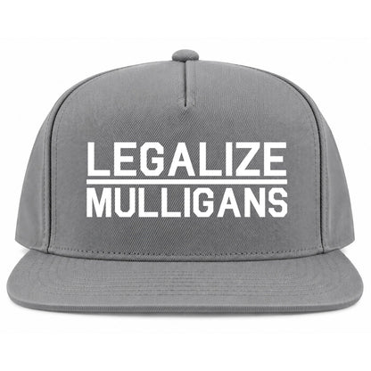 Grey Legalize Mulligans Golf Snapback Hat