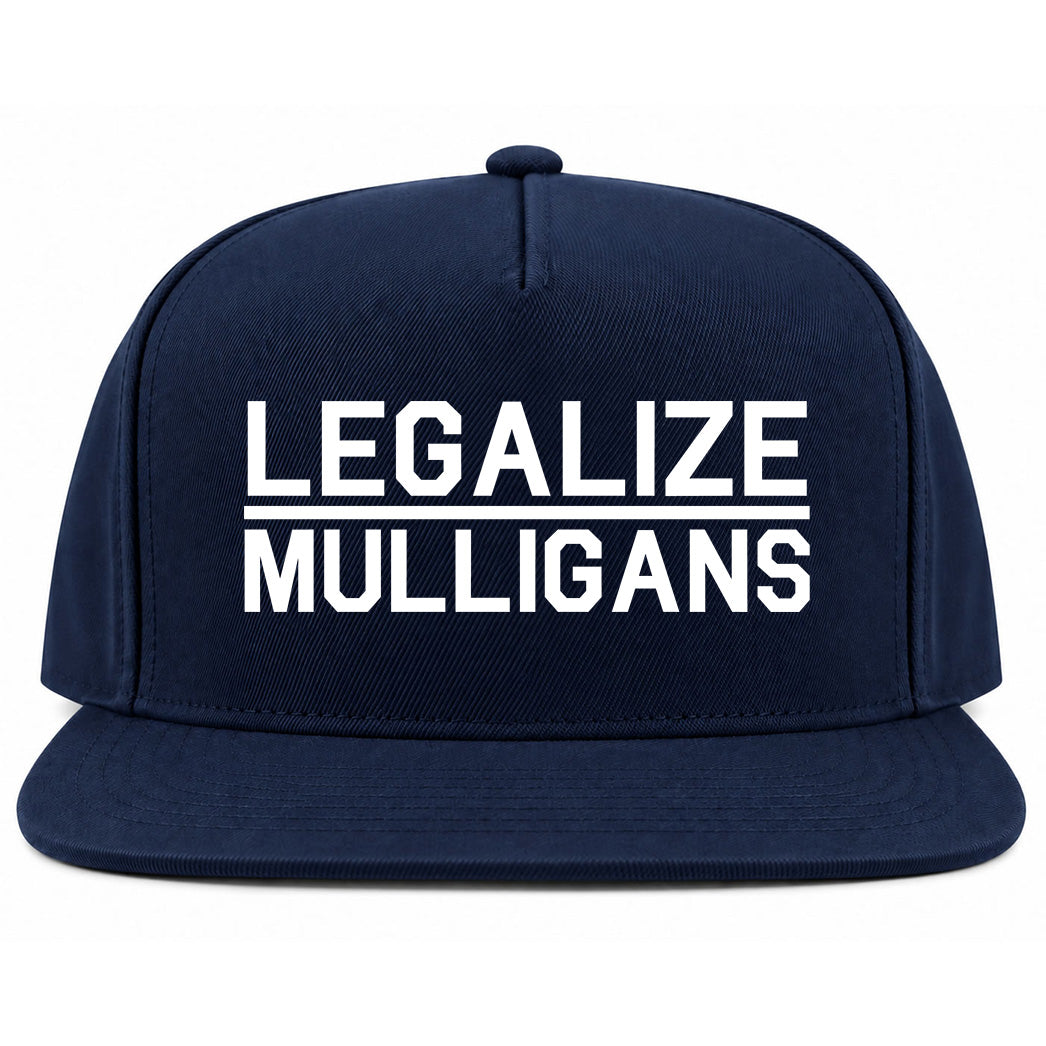 Navy Blue Legalize Mulligans Golf Snapback Hat