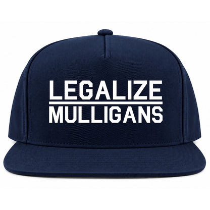 Navy Blue Legalize Mulligans Golf Snapback Hat