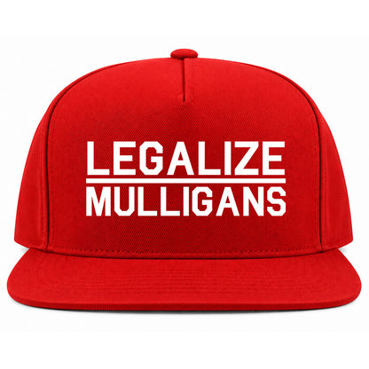 Red Legalize Mulligans Golf Snapback Hat