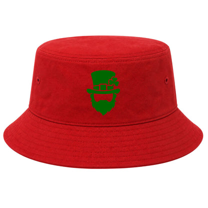 Red Leprechaun Shamrock Golf Bucket Hat