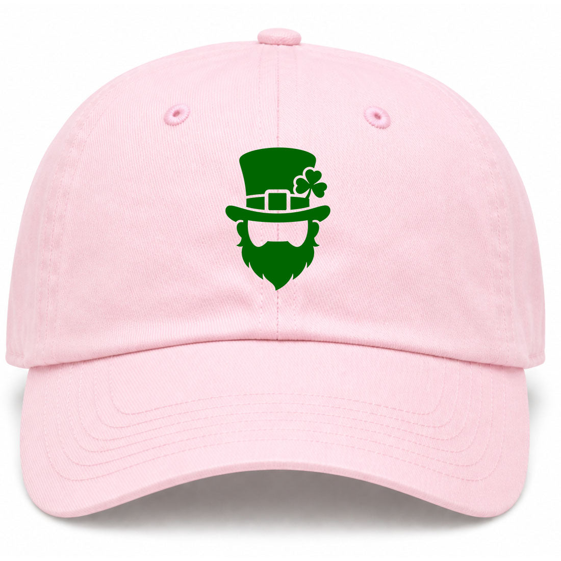 Pink Leprechaun Shamrock Golf Dad Hat