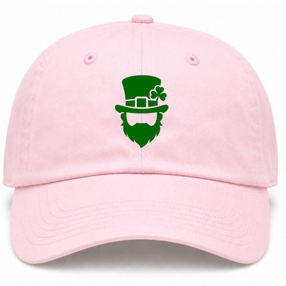 Pink Leprechaun Shamrock Golf Dad Hat