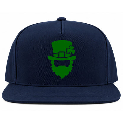Navy Blue Leprechaun Shamrock Golf Snapback Hat