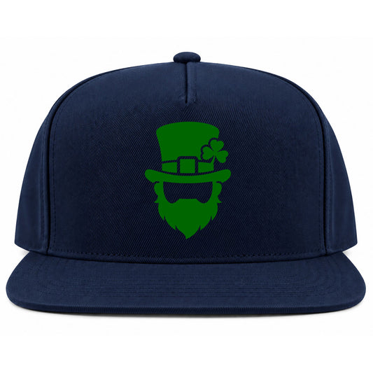 Navy Blue Leprechaun Shamrock Golf Snapback Hat